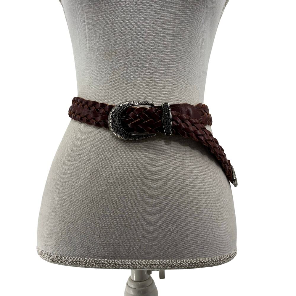 Torel Womens Sz S Braided Leather Belt USA Boho Weaved Braided